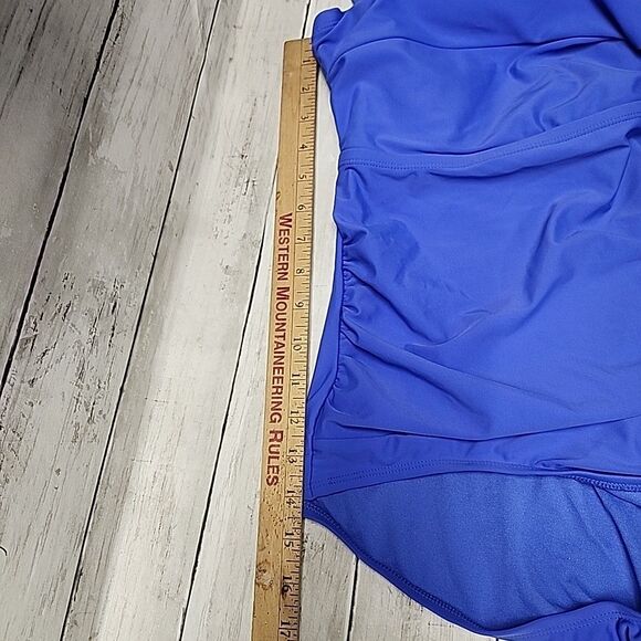 NWT Catalina One piece Blue Bathing Suit Twistfront Women's SZ 3X - Picture 5 of 12